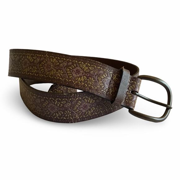 Old Navy Embossed Leather Belt - Picture 1 of 5